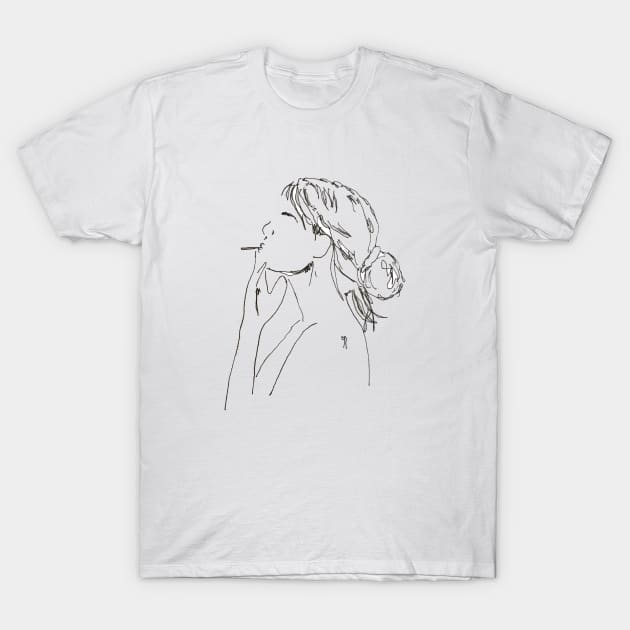 Cigarette Break T-Shirt by annapleskow